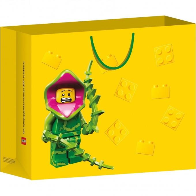 Пакет подарочный LEGO «ЦВЕТОК» 50*60, желтый (большой) BagL_yellow_flower 1414715