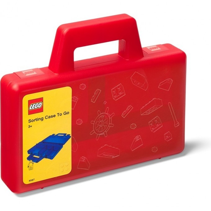 Пластиковый кейс для хранения LEGO SORTING TO GO, красный 40870001 1502940